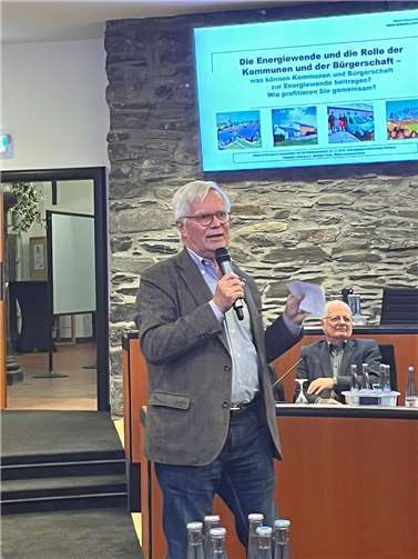 Auf Initiative der Klima-Werkstatt Andernach fand Anfang Dezember 2024 eine Informationsveranstaltung mit Bertram Fleck statt. Foto: privat