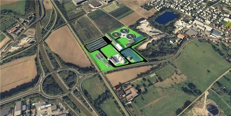 Auf dem 70.000 m² großen Gelände soll die neue Kläranlage in Remagen entstehen.