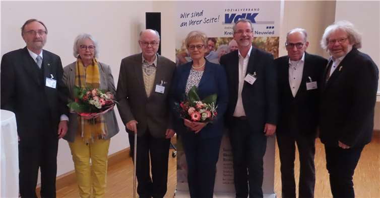Auf dem Foto sind zu sehen (von links nach rechts): Kreisvorsitzender Hans Werner Kaiser, Gisela Stahl, Heinrich Richarz, Marlene Debusmann, Sven Lefkowitz, Gregor Weiler und Rüdiger Hof. Foto: privat