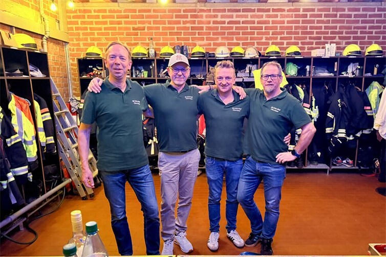 Auf dem Foto v.l.n.r.: Andreas Köpping, Jürgen Walbröl, Irenäus Becker, Benjamin Grobelny im Einsatz