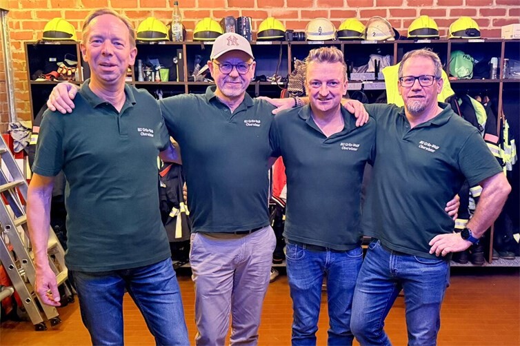 Auf dem Foto v.l.n.r.: Andreas Köpping, Jürgen Walbröl, Irenäus Becker, Benjamin Grobelny im Einsatz