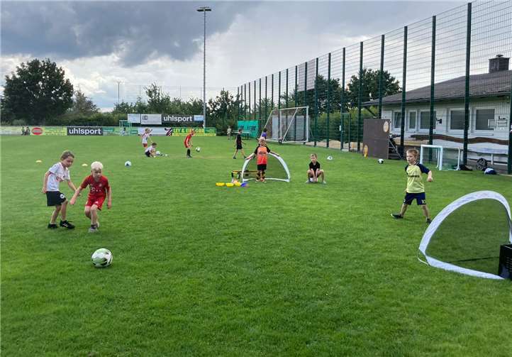 Auf dem Fußballplatz war immer was los. Fotos: privat