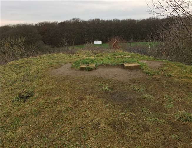 Auf dem Herchenberg wurde eine Bank gestohlen.Fotos: Privat