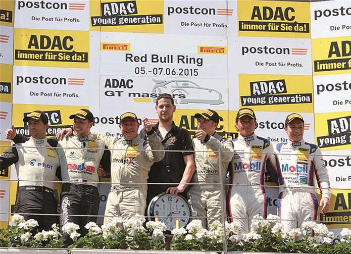 Auf dem Podest fühlen sich die Fahrer des Zakspeed-Teams aus Niederzissen sichtlich wohl.M. Muhr