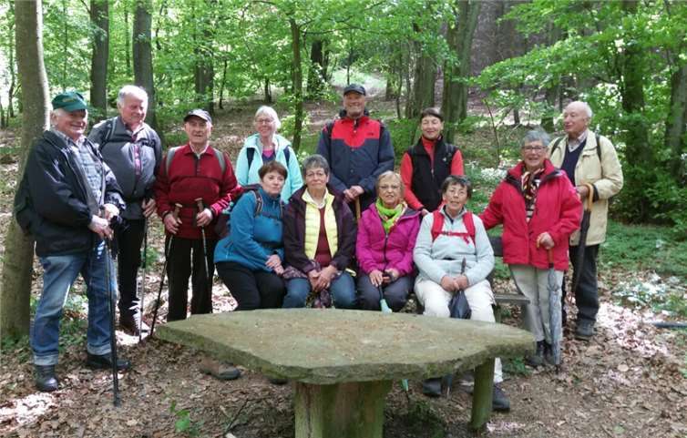 Auf dem Weg zum Krausbergfest machten die Wanderer eine Rast im Wald. privat