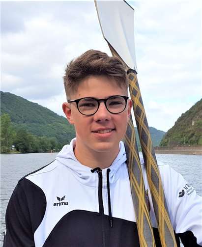 Auf der 1000 Meter- Distanz kam Christian Ilgen zur Silbermedaille. 10,8 Minuten sichtlich zufrieden.Foto: Rudergesellschaft Treis- Karden