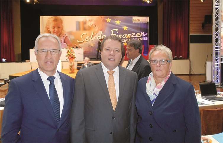Auf der Landesvertreterversammlung als Delegierte im Einsatz (v.l.n.r.): Wahlkreisabgeordneter Josef Dötsch MdL, Vorsitzender des CDU GV Vallendar, Jörg Hilden und Stadtverbandsvorsitzende Karin Schütz.