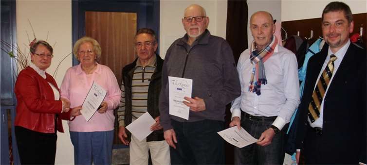 Auf der Versammlung wurden einige Jubilare für ihre langjährige Mitgliedschaft geehrt. privat