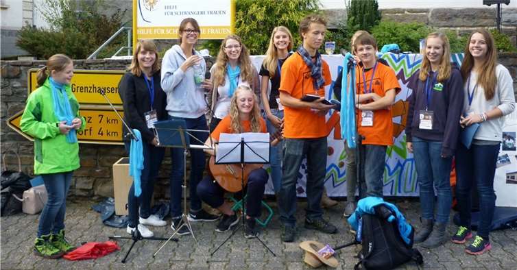 Auf der Willkommensmeile gab es Straßenmusik zur Begrüßung.