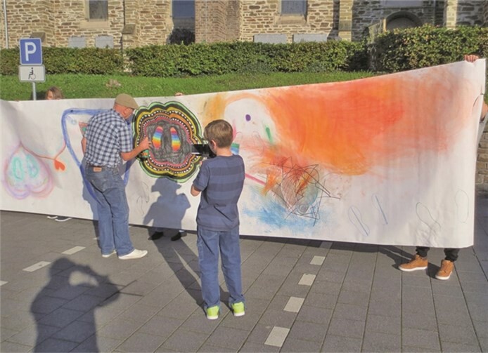 Auf der großen Leinwand wurden der eigenen Kreativität keine Grenzen gesetzt.privat
