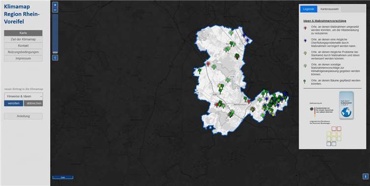 Auf der interaktiven Karte können Vorschläge unterbreitet werden. Foto: privat