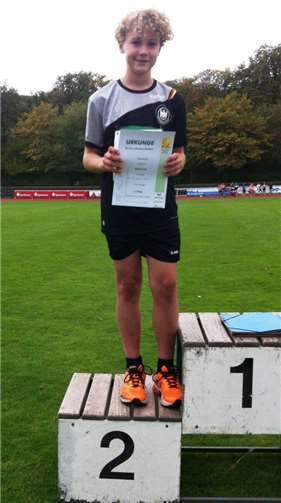 Auf einen hervorragenden 2. Platz kann Erik Daub stolz sein.  Franz-Josef Baulig