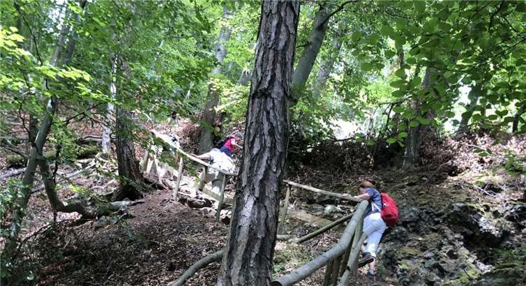 Auf steilen Wegen ging es nach oben.