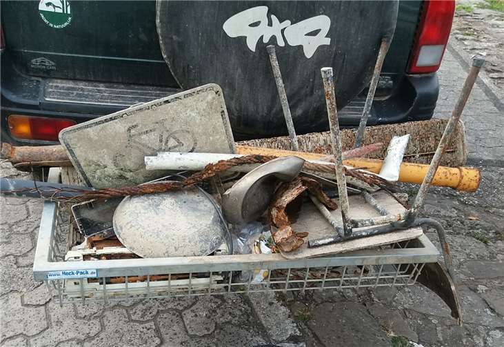 Aufgrund des Niedrigwassers kamen auch ungewöhnliche Dinge zum Vorschein.