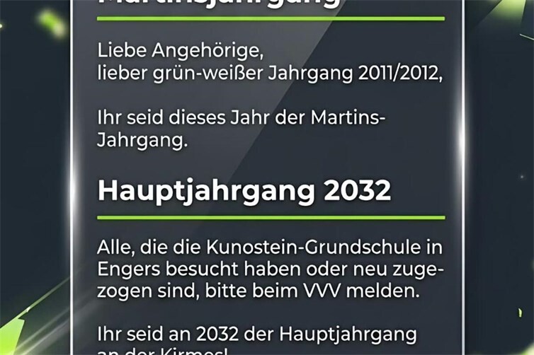 Aufruf an den Jahrgang 2011/2012