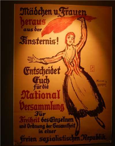 Aufruf an die Frauen zur Wahl der Nationalversammlung.