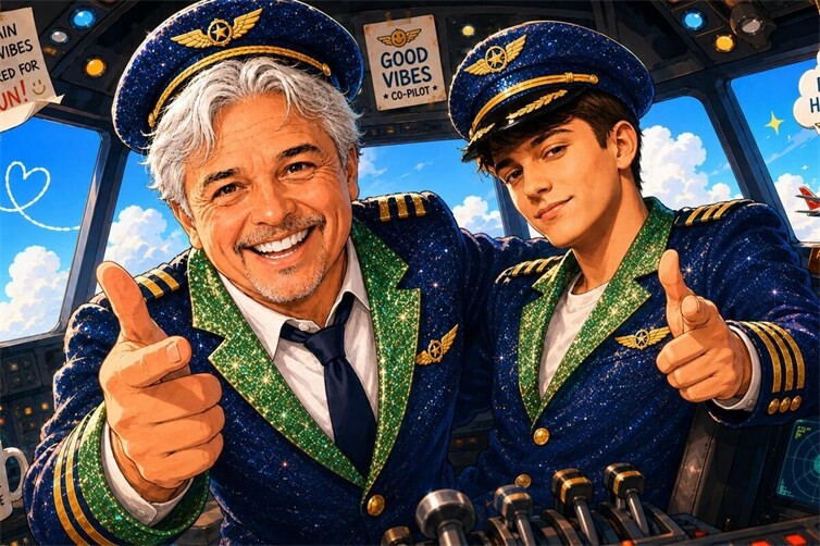 Aus dem Cockpit sind bekannte Stimmen zu hören: Das Lahnsteiner Urgestein Karl Krämer spricht Captain Hans Peter Otto, Schauspieler und Influencer Lukas Sauer leiht Co-Pilot Kevin seine Stimme.