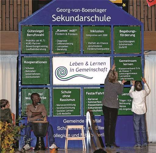 Aus einem stabilen Sockel und zahlreichen Bausteinen setzt sich das Haus der Georg-von-Boeselager Sekundarschule in Heimerzheim zusammen. Das wurde bei der Gründungsfeier im Pädagogisch Zentrum deutlich.