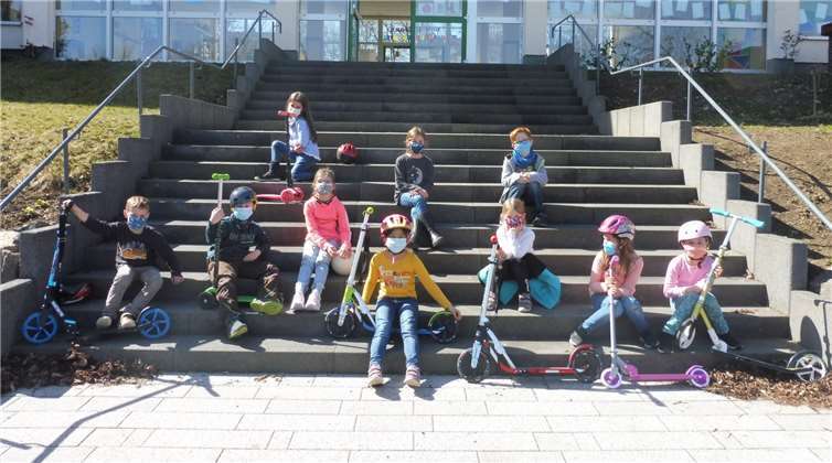 Ausflug zum Schulhof der Grundschule in Mendig. Fotos: privat