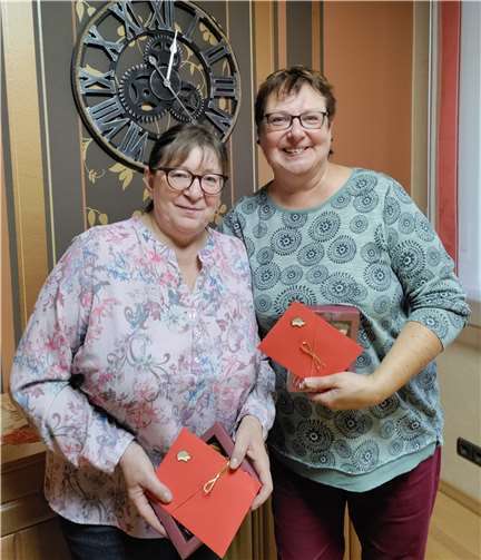 Ausgeschiedene DCV-Mitglieder: v.li. Petra Fey und Esther Zimmermann.