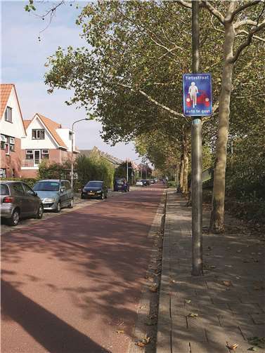 Ausgestaltung einer Fahrradstraße in Nijmegen - Niederlande. Foto: privat