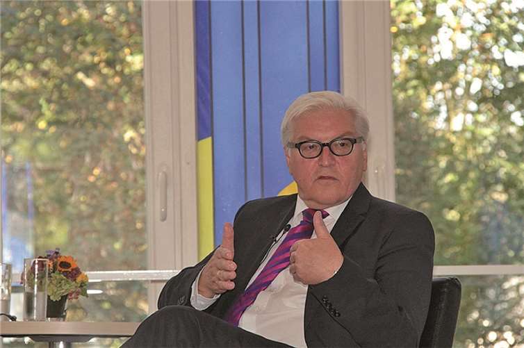Außenminister Frank-Walter Steinmeier beim Podiumsgespräch.