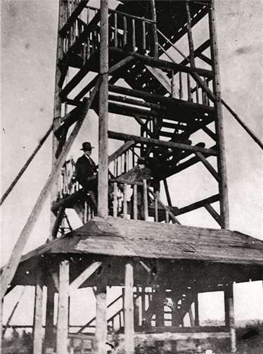 Aussichtsturm „Breite Heide“ im Jahre 1912.