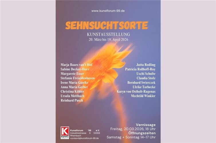 Ausstellung „Sehnsuchtorte“ Kunstforum´99 Rheinbach  