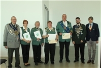 Auszeichnung der verdienten Mitglieder der Hubertusschützen durch die EGS.