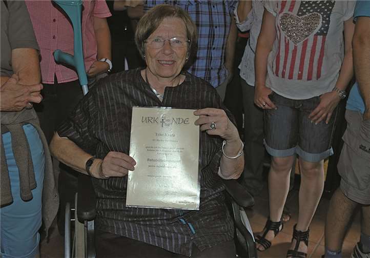 Auszeichnung im Behindertensport für Telse Kraaz.