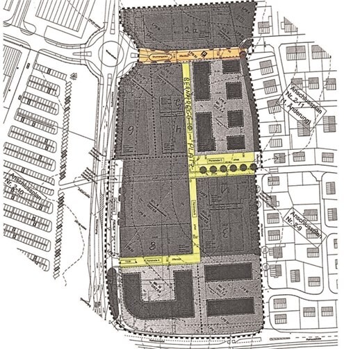 Auszug aus dem Bebauungsplan.Gemeinde Wachtberg