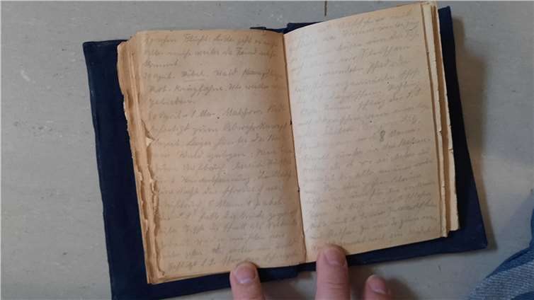 Auszug aus dem Tagebuch der Hilde Emmel. Foto: Sammlung Stadtarchiv Lahnstein