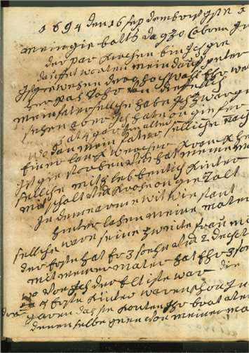 Auszug aus dem Tagebuch des Johann Maas.  Quelle: LBZ