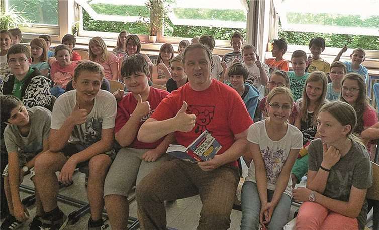 Der „Nerd“ sorgte bei den Schülern für Begeisterung