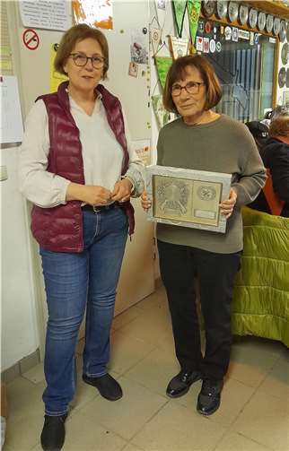 BSC - Vorsitzende Manuela Weinand und Jubilar Ingrid Metz.  Foto: Brigitte Arenz