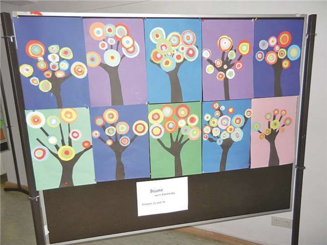 Bäume nach Kandinsky der Klassen 1a und 1b.privat
