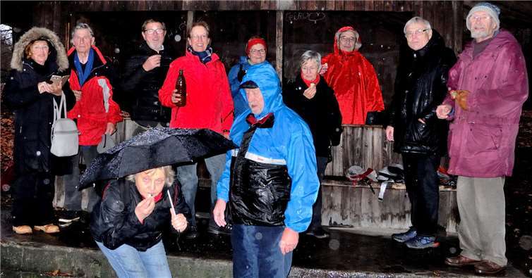 Baileys-Pause in der Schutzhütte.