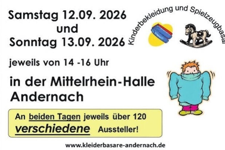Bald finden die beliebten Basare in der Andernacher Mittelrheinhalle statt