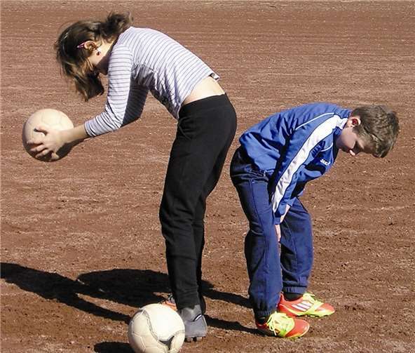 Ball-Kunst einmal anders.