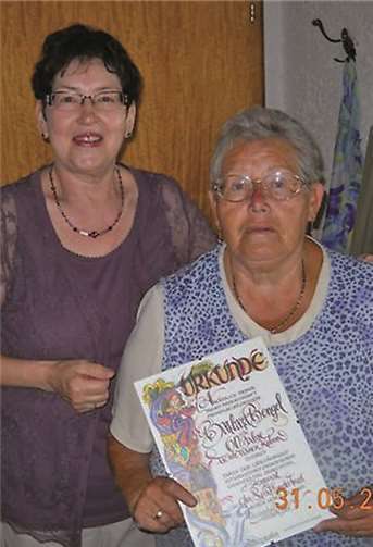 Barbara Bengel wurde für 60-jährige Treue zum Verein geehrt.