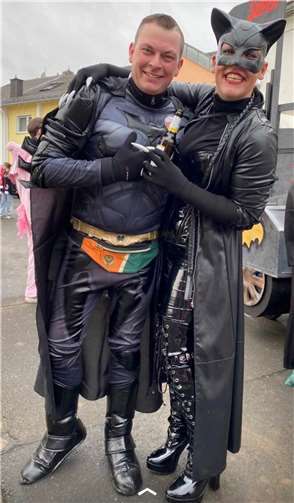 Batman und Catwoman warenin Niederdrees auch anzutzreffen