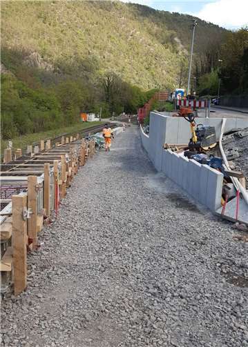 Bauarbeiten an der Zufahrt Wolfsmühle. Foto: Stadtverwaltung Lahnstein