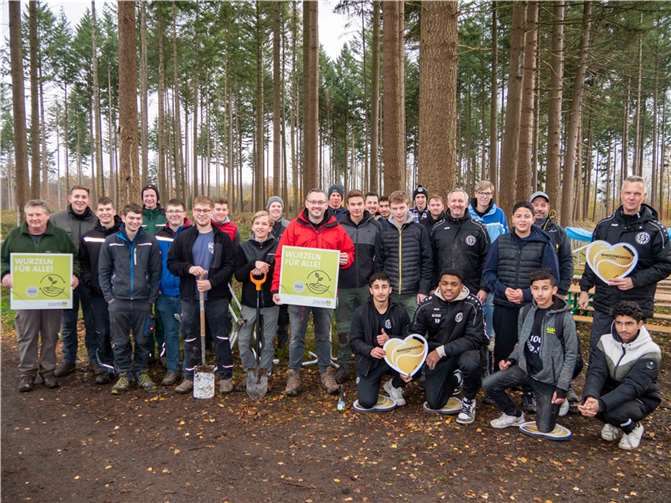 Baumpflanztag: Der SSV Heimbach-Weis und die DPSG Pfadfinder aus Gladbach pflanzten 350 Bäume im HWG-Wald in Neuwied. Quelle: SWN