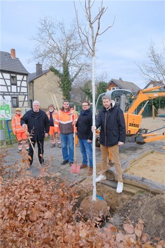 Baumpflanzungen auf Spielplätzen zählen in Swisttal zu den Maßnahmen des Klimaschutzteilkonzepts zur Klimaanpassung der Gemeinde. Foto: Gemeinde Swisttal