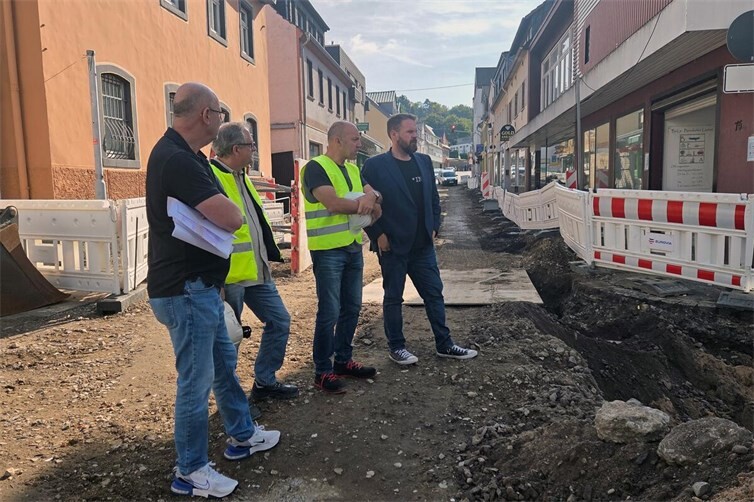 Baustellenbegehung in der Hauptstraße