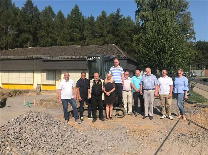 Baustellenbesuch der CDU Ratsfraktion bei der KiTa Stromberg. Foto: privat