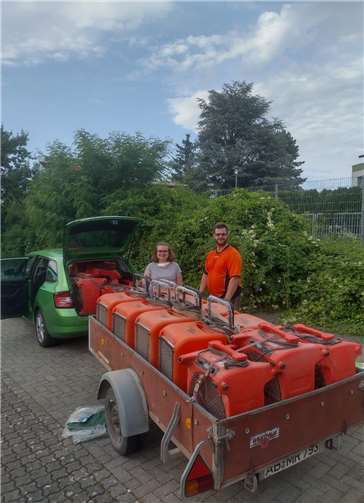 Bautrockner konnten an betroffene Menschen verteilt werden. Foto: privat