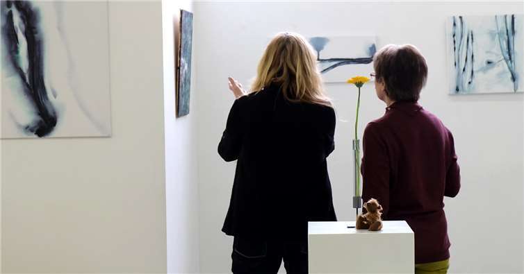 Beeindruckende Acrylwerke sind in der Kunsthalle ausgestellt.privat