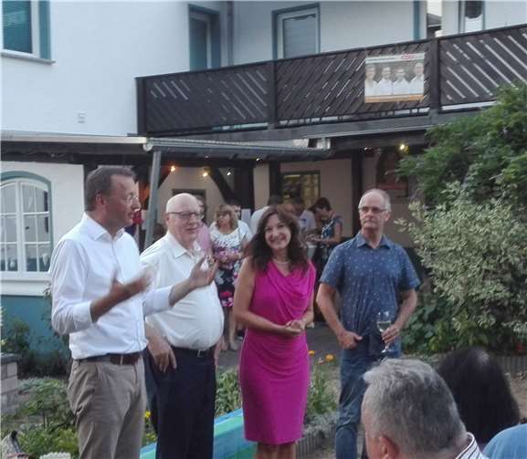 Begrüßung der Gäste durch Marion Krätz, Josef Oster, Franz Lehmler und Lutz Zaun.