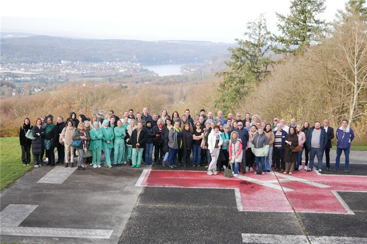 Begrüßung der Remagener Mitarbeiter im Linzer Franziskus Krankenhaus. Foto: Kerstin Güntzel